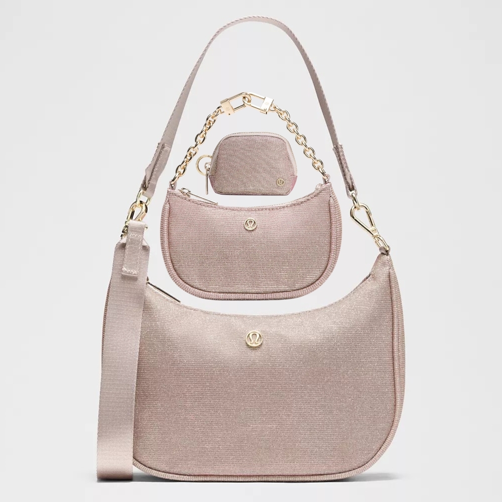 *NWT* LULULEMON City Essentials Shoulder Bag 3L & Acessories  - Glitter Pink